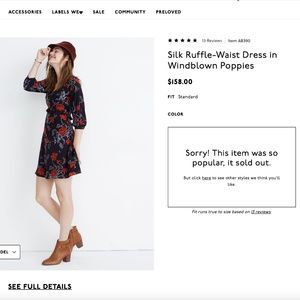 Madewell Dress - Windblown Poppies